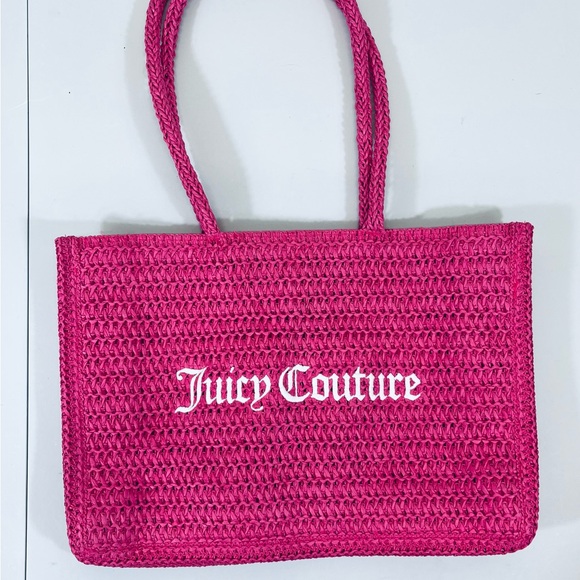 Juicy Couture Fuchsia Crochet Tote - Picture 1 of 7